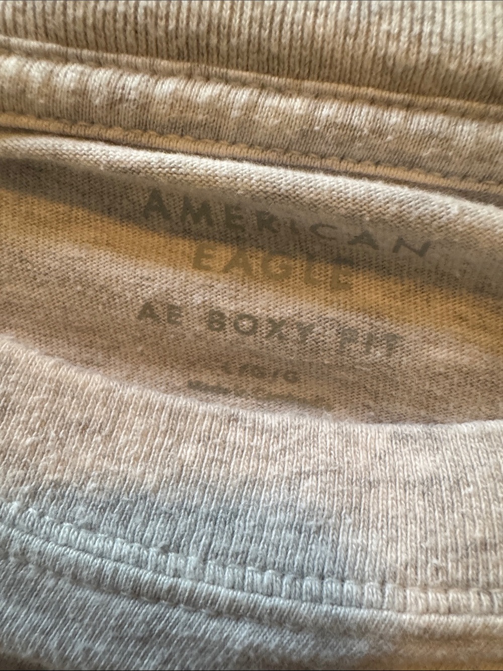 American Eagle Outfitters Light Gray Men's Crewneck Tee with Small Script - Picture 3 of 3